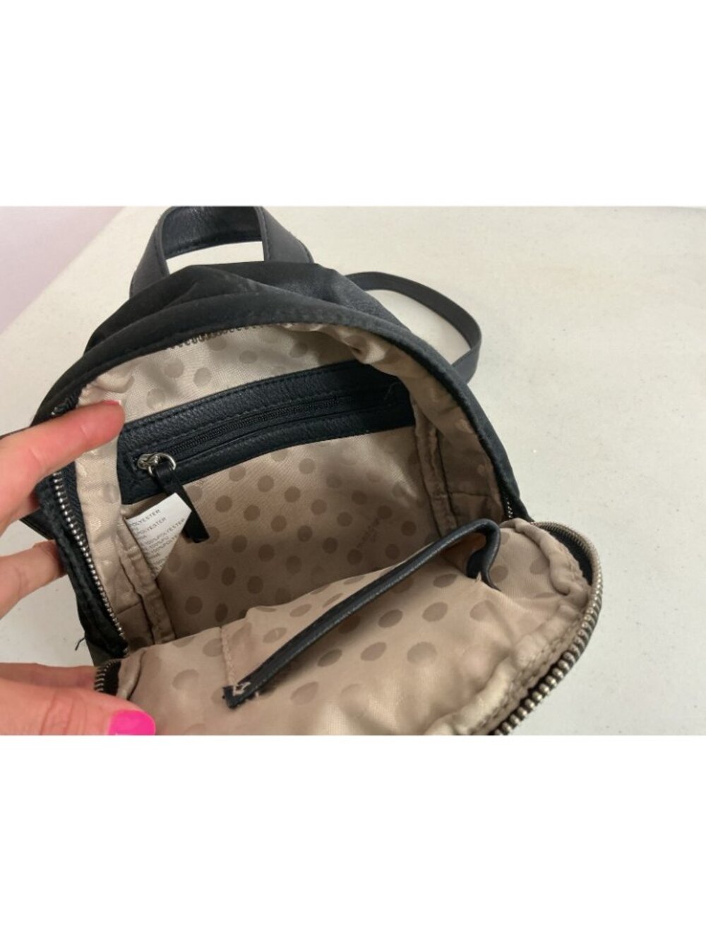 Steve Madden Womens Mini Backpack Black Luxury Fashion Bag - Picture 5 of 8